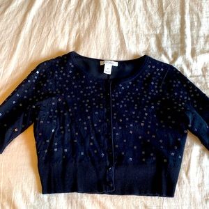 White House Black Market cropped sequined sweater